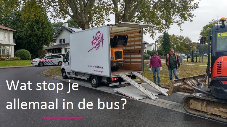 wat stop je in bestelbus