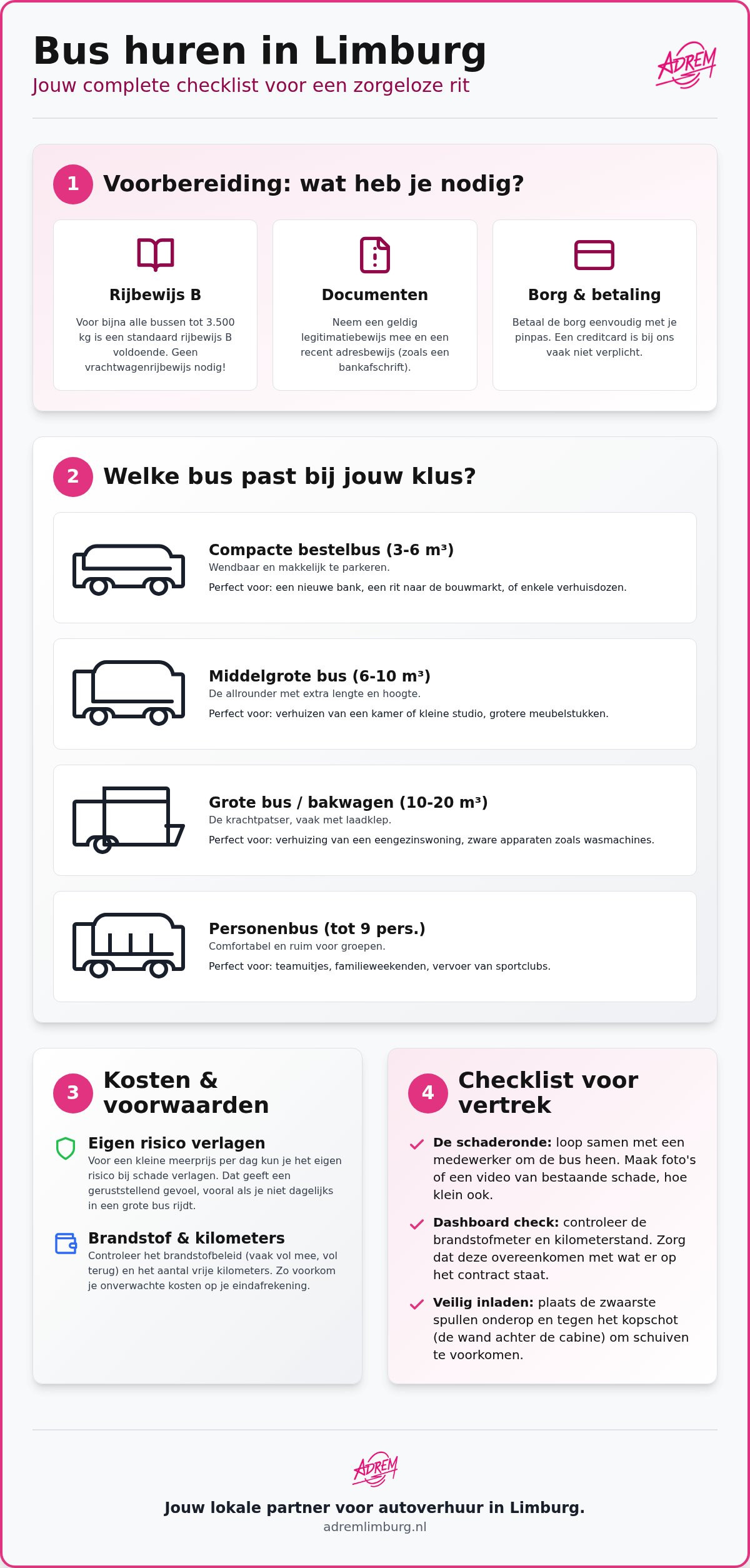 Bus huren in 2026: de complete checklist voor een zorgeloze rit