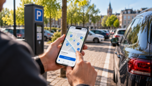 Parkeerapp in de stad